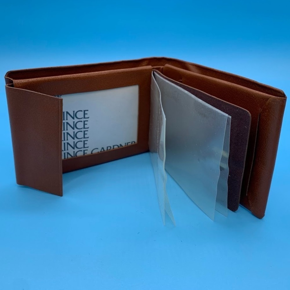 Vintage Prince Gardner Genuine Buffalo Calf Wallet Brown Registrar Bifold - Picture 4 of 8